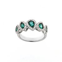 Ringe Valentina Callegher Dame in Weißgold Smeraldo 7401SSM